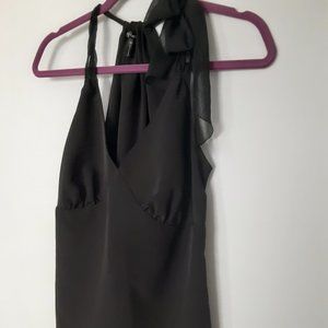 Black halter top, size M.